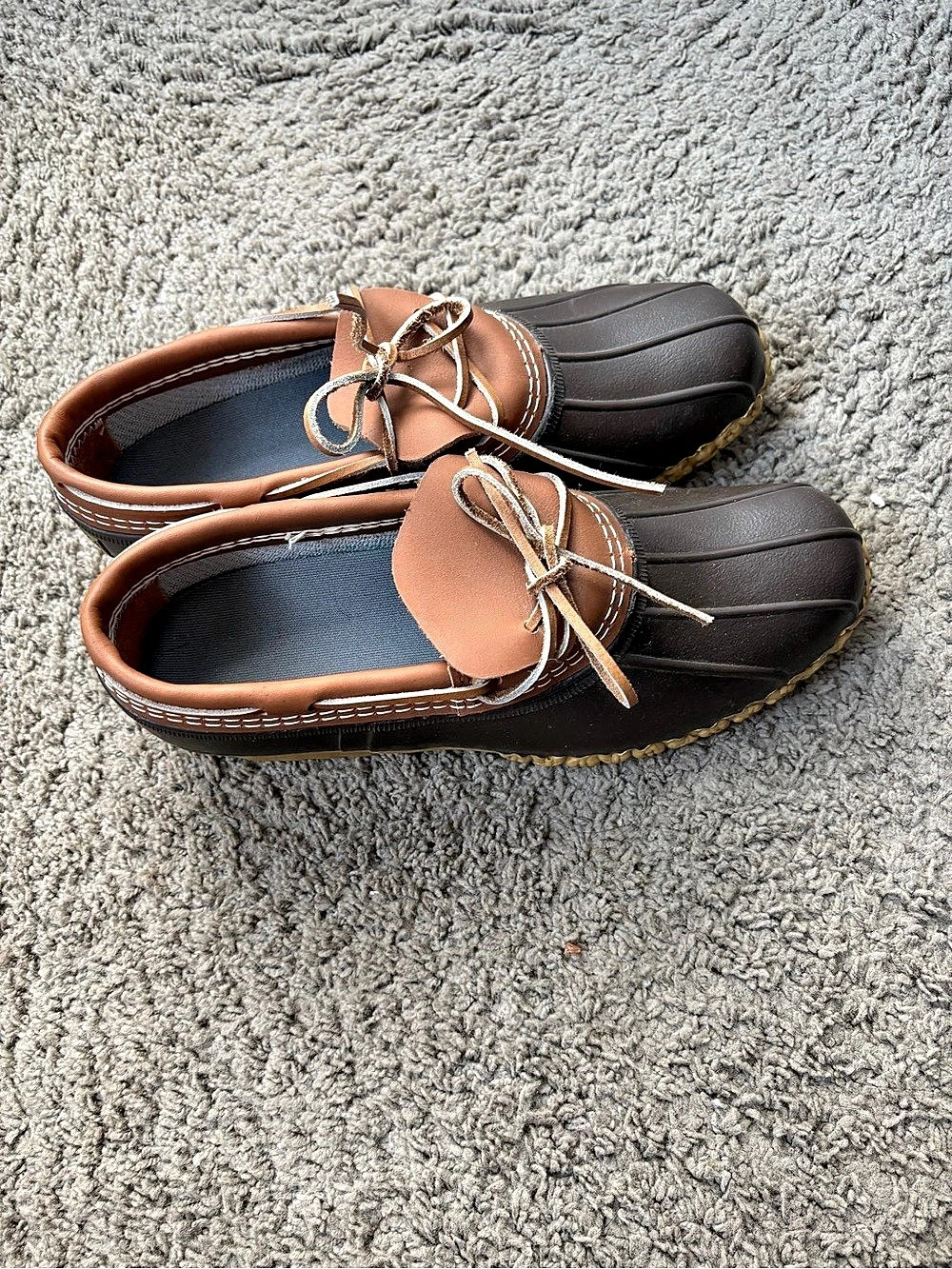L.L.Bean Men’s 2-Eye Boat Shoe Brown & Black US 11 M